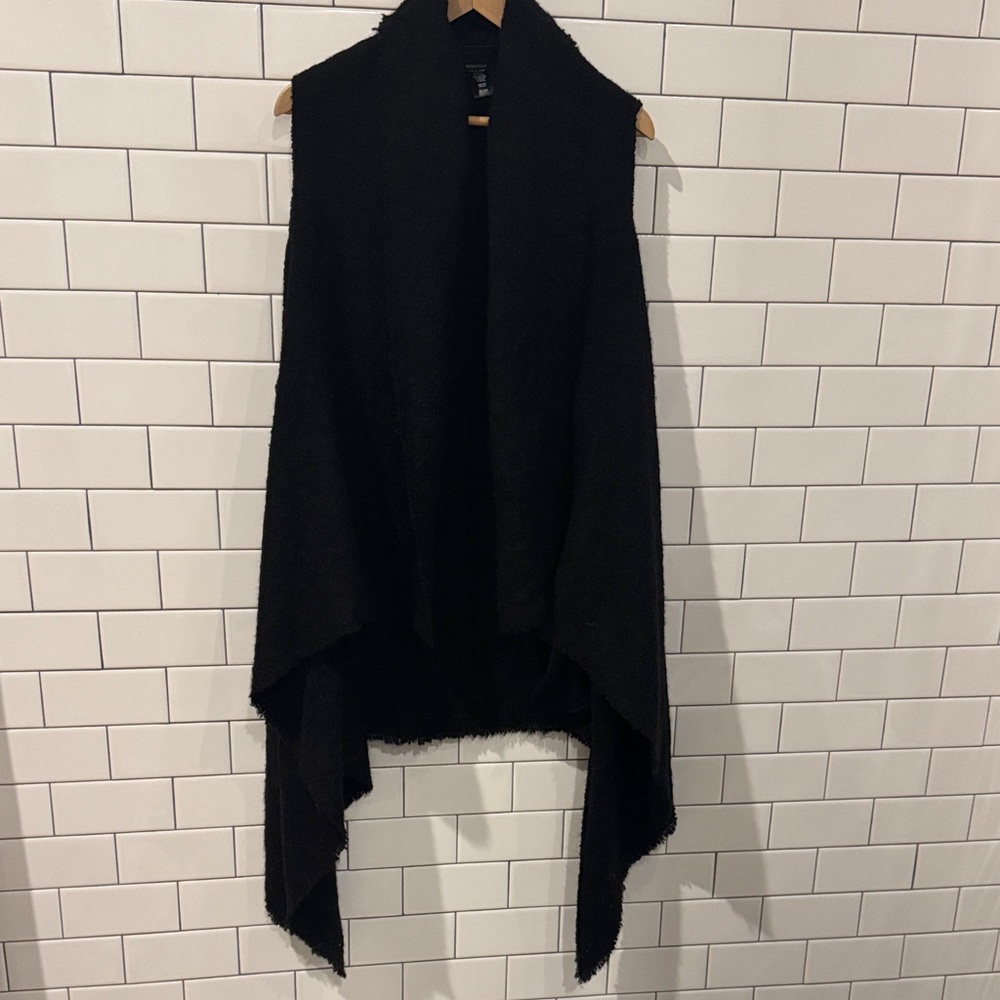 rag & bone Black Kara Sleeveless Cardigan Vest NWT